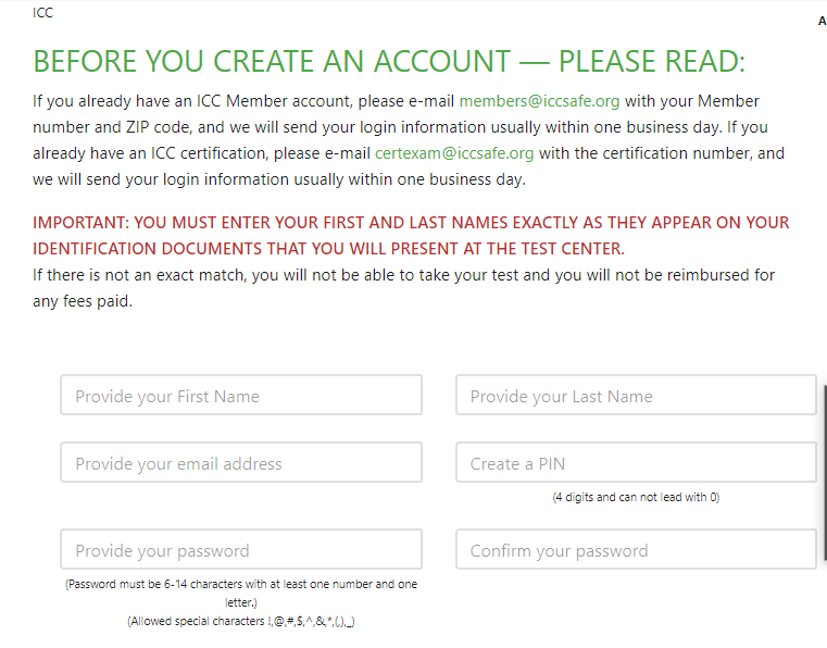 How do I register/create a myICC account? ICC Support Portal